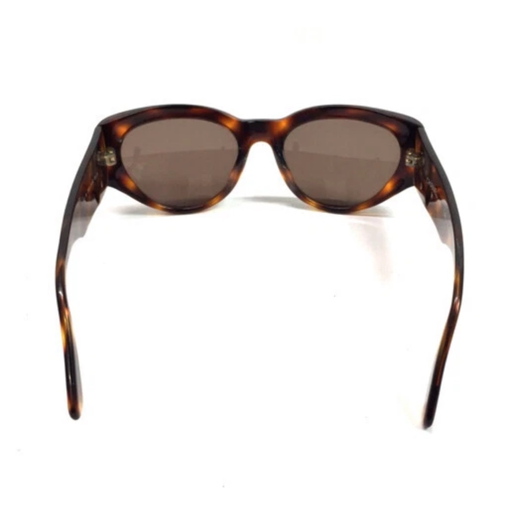 Auth CHANEL Havana Gold Tortoise Shell Sunglasses Gold CC Oval Cat eye 04152 - Picture 6 of 8